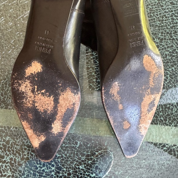 Fendi Elegant brown Leather‎ Ankle Boots 41 - Picture 6 of 9